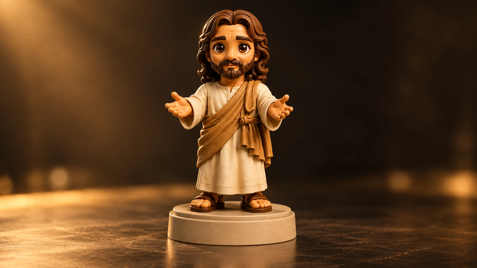 Three-quarter hero view of the GODSONS 001 Jesus collectible